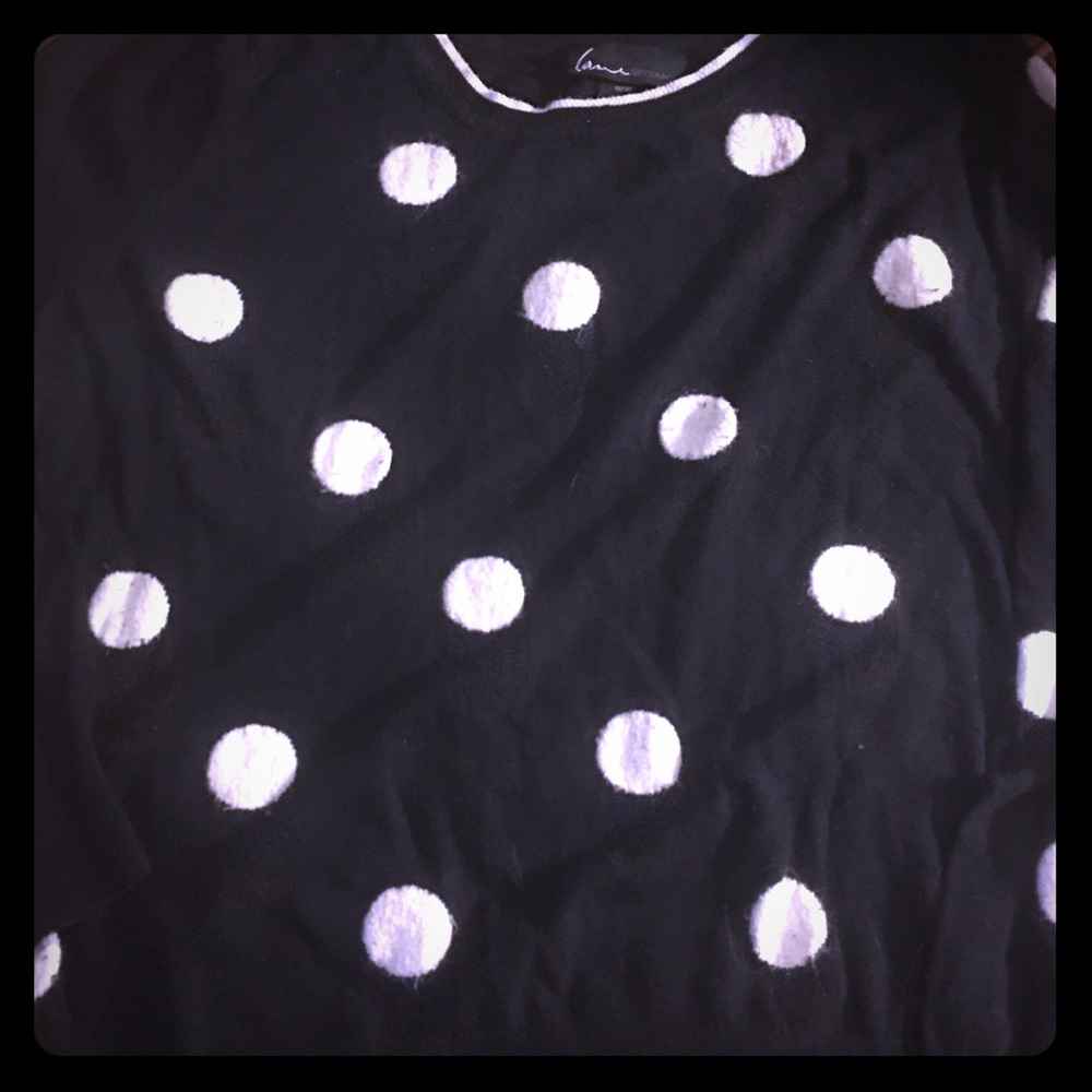 Black and White Polka Dot Sweater